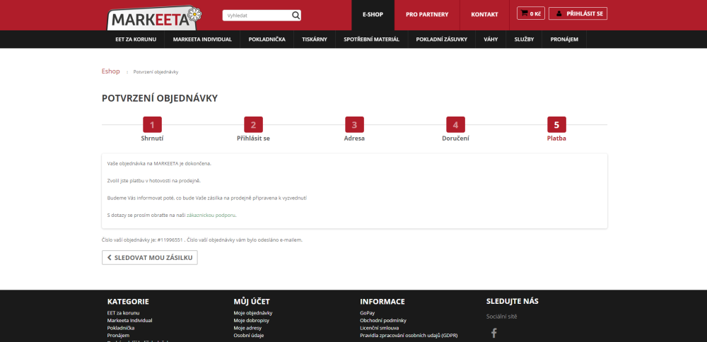 Objednávka SIM karty přes e-shop - krok 7