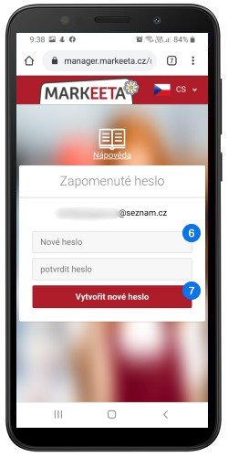 Zapomenuté heslo - krok 5