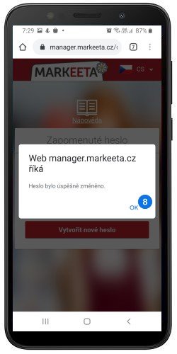 Zapomenuté heslo - krok 6