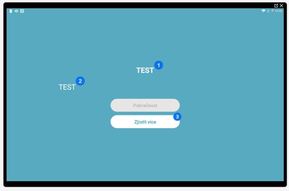 Vzhled zprávy na pokladně