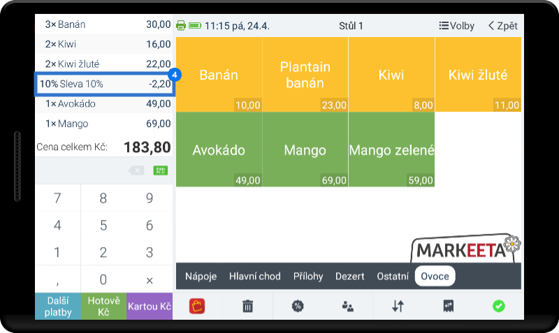 Jak použít slevu na jednu položku - krok 5