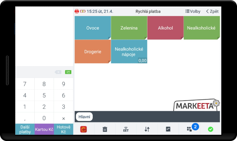 Markování s funkcí hledání - krok 1