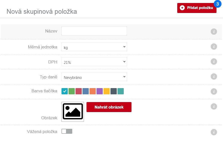 Nová skupinová položka