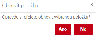 Obnovit položku