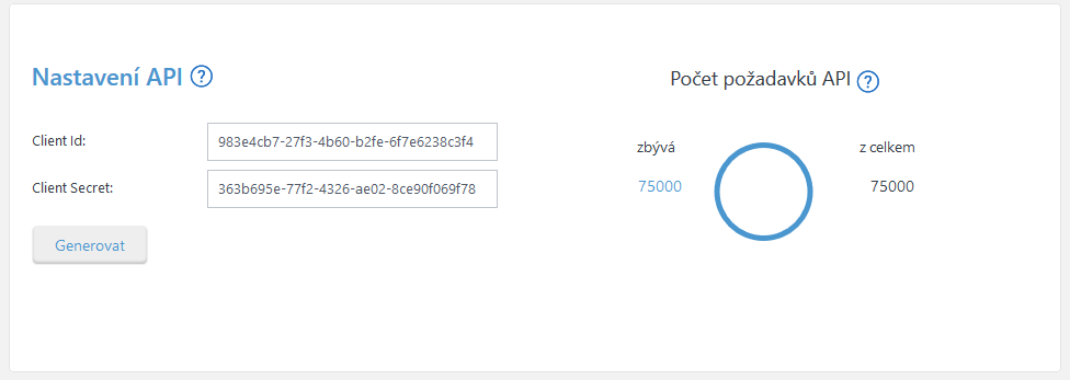 iDoklad – Generování údajů