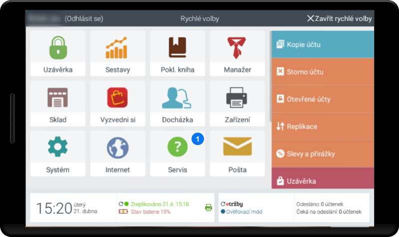 Rychlé volby - Servis