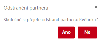 Odstranění partnera