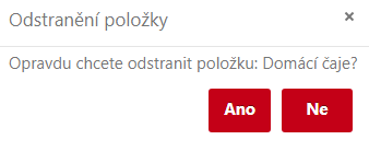 Smazání skupinové položky