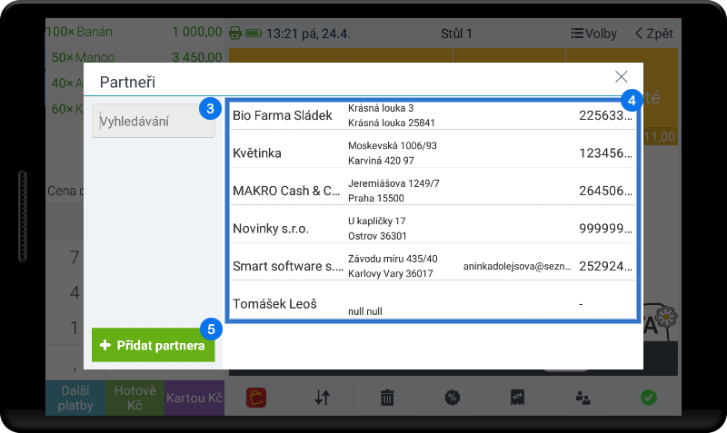 Jak používat funkci Odběratel - krok 3 a 4