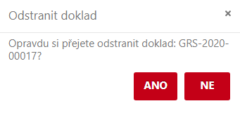 Smazání nákupního dokladu
