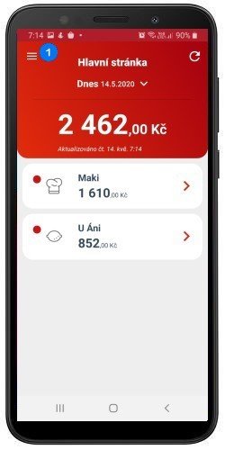 Odhlášení z aplikace - krok 1