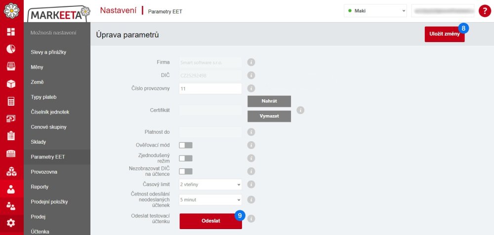 Instalace certifikátu do dotykové pokladny - krok 6