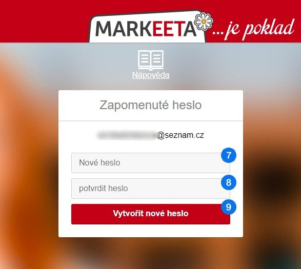 Zapomenuté heslo - krok 4