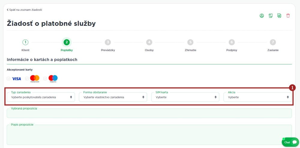 Žiadosť - Poplatky