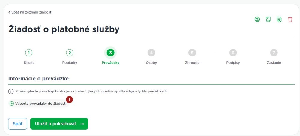 Žiadosť - Prevádzkárne