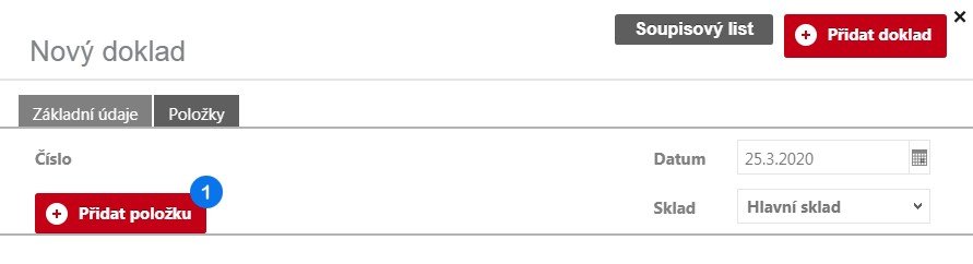 Tvorba inventurního dokladu – krok 4