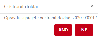 Smazání inventurního dokladu