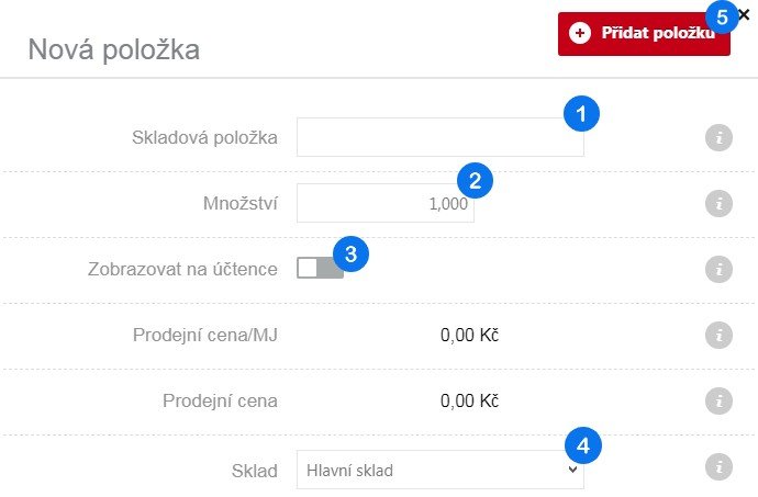 Okno Nová položka (Rozpis)