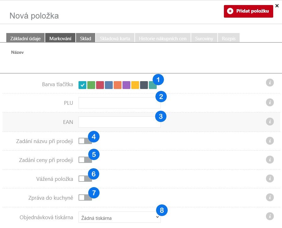 Jak přidat novou skladovou položku – krok 4