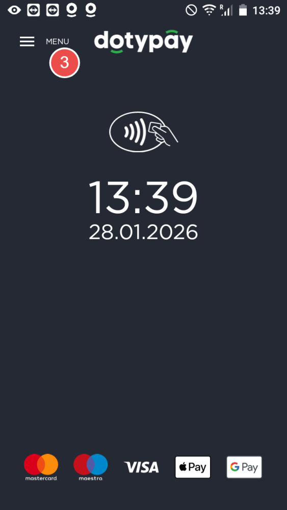 Wyjście z trybu KIOSKU – krok 1