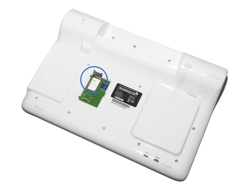 Vložení SIM karty do pokladny Kompakt