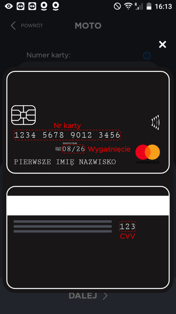 Płatność MOTO - pomoc