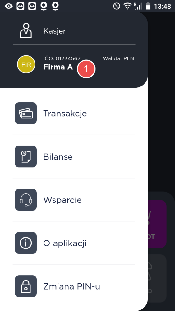 Przełączanie NIP – krok 1