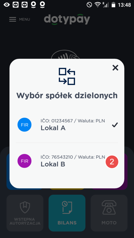 Przełączanie NIP – krok 2