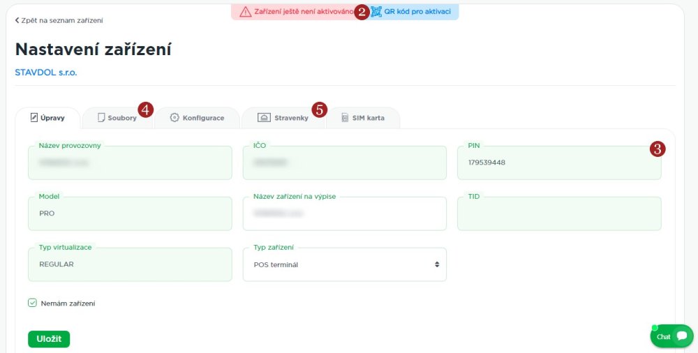 Nastavení zařízení