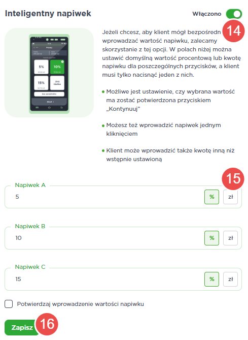 Inteligentne napiwki