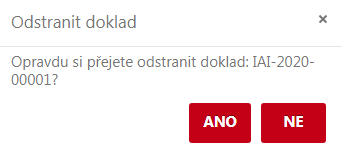 Smazání dokladu o ostatním příjmu