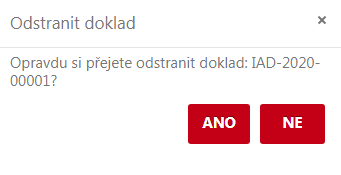 Smazání dokladu o ostatním výdeji