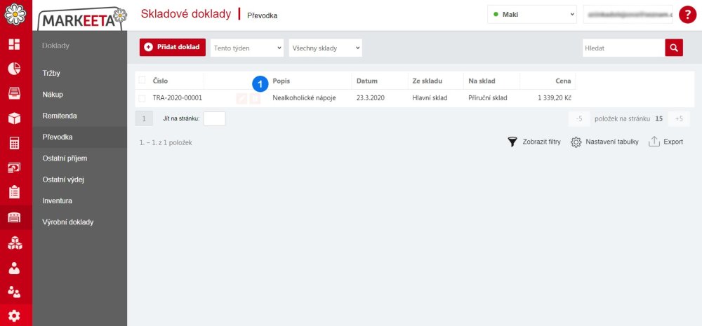 Jak upravit nebo smazat doklad o převodce