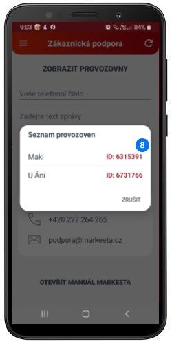 Seznam provozoven - ID