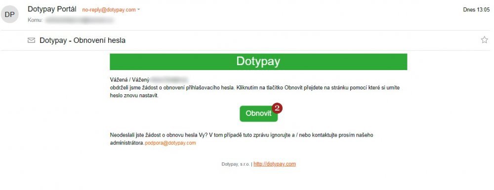 Forgot your password? - step 2