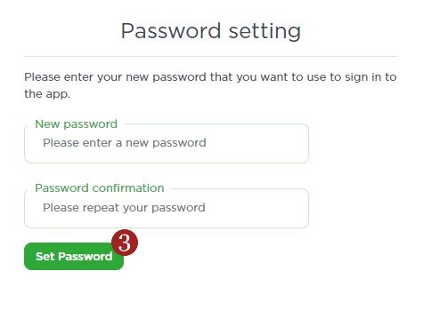 Forgot your password? - step 3