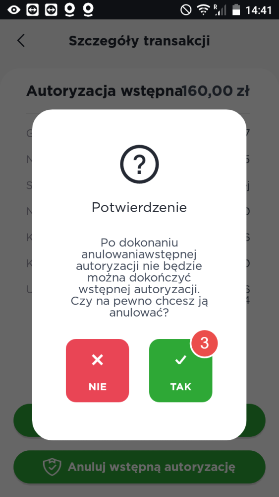 Wykaz autorizacji wstepnych - krok 3