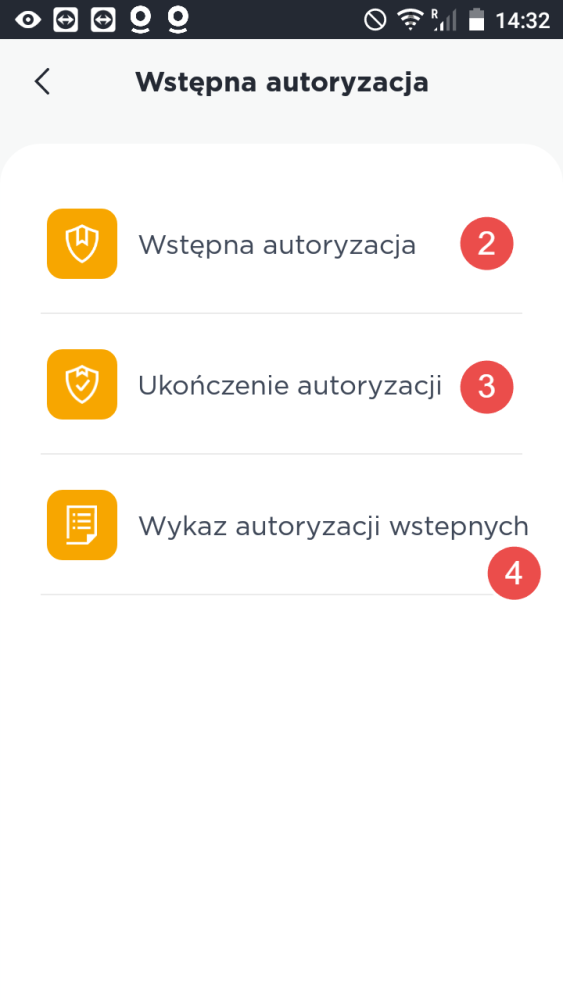 Autoryzacja wstępna - opcje