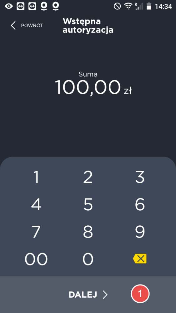 Autoryzacja wstępna - krok 1