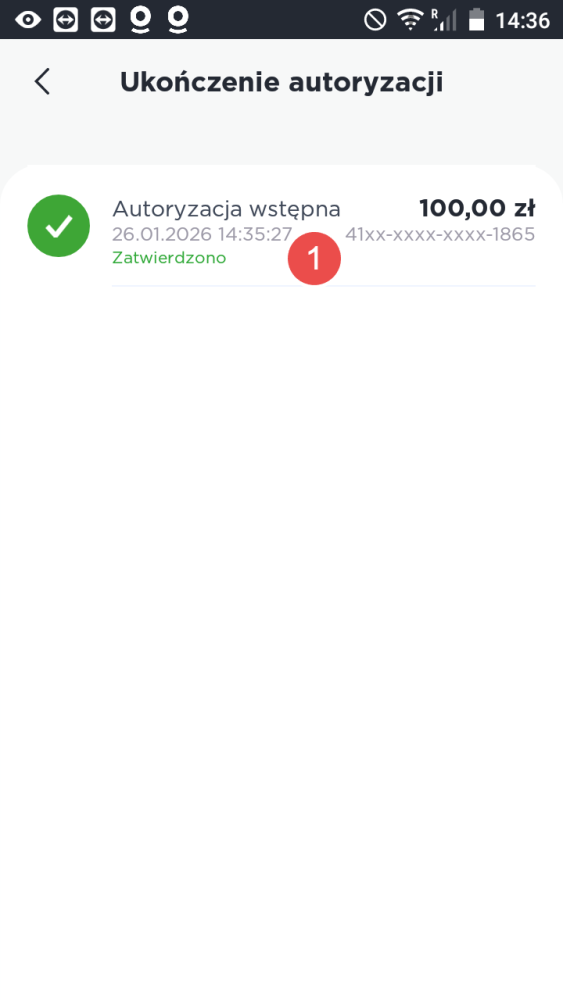 Ukończenie autoryzacji - krok 2