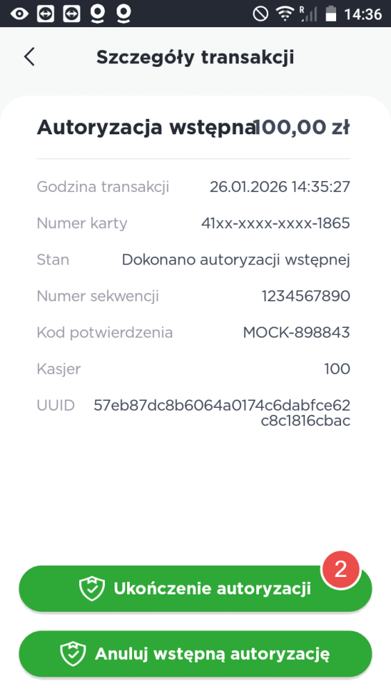 Ukończenie autoryzacji - krok 3