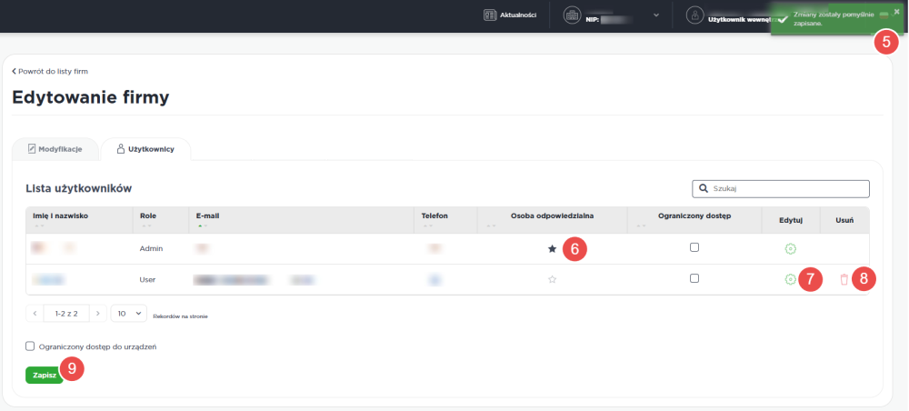 Lista użytkowników