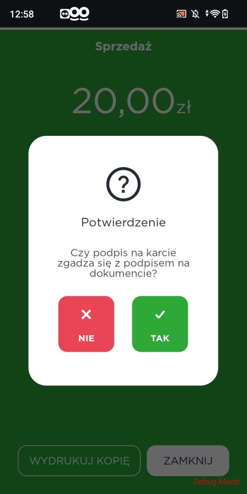 Potwierdzenie podpisu