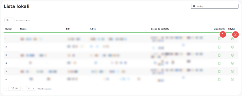 Lista lokali