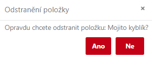 Smazání položky