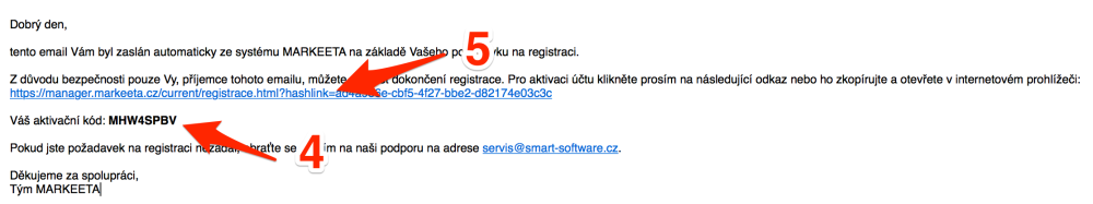 Průvodce registrací - krok 2