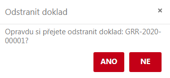 Smazání dokladu o remitendě