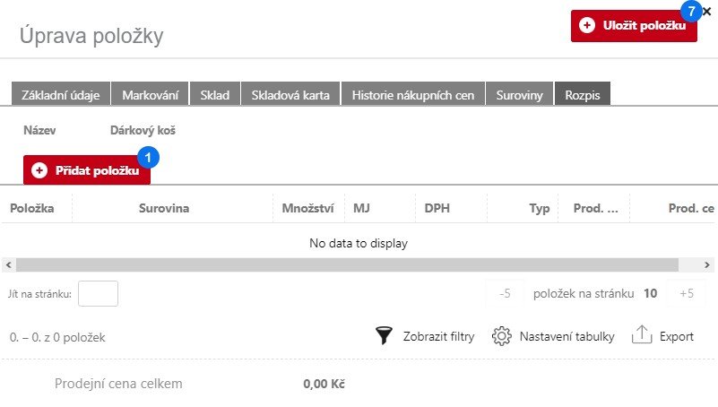 Jak přidat novou položku – krok 6