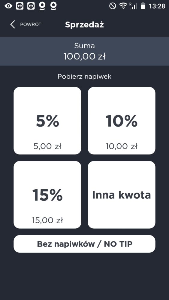 Brak potwierdzenia wartości