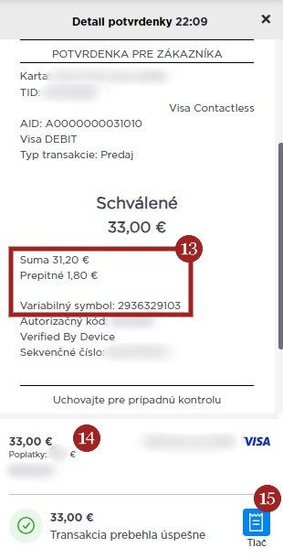 Transakcie schválené